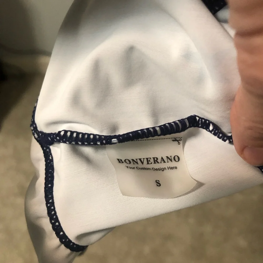 Bonverano Neck Covering Baby Swim Hat Blue Stars Sz S